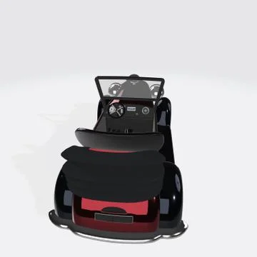 3d illustration of an old-timer car isolated on a white background Foto stock