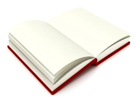3D Illustration of an Open Book イラスト素材