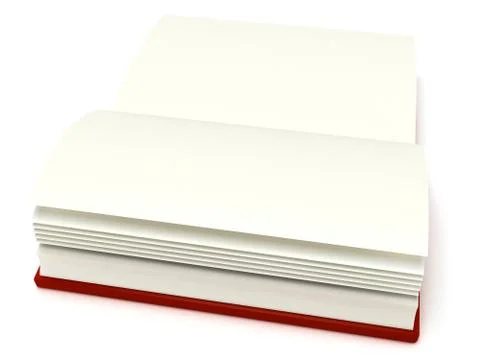 3D Illustration of an Open Book イラスト素材
