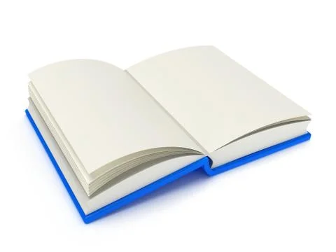 3D Illustration of an Open Book Stockillustratie