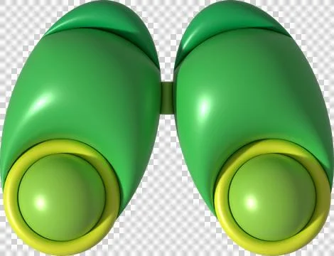 3d illustration Optical instruments for viewing distant. binoculars, spyglass Illustrazione stock