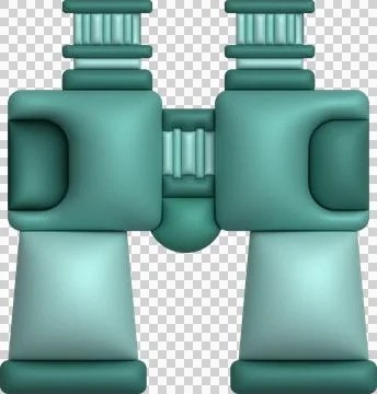 3d illustration Optical instruments for viewing distant. binoculars, spyglass Stock Illustration