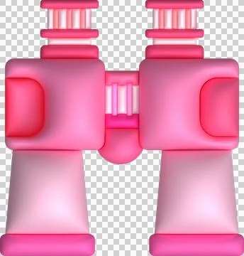 3d illustration Optical instruments for viewing distant. binoculars, spyglass Stock Illustration