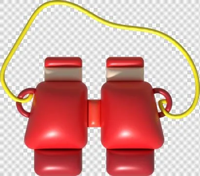 3d illustration Optical instruments for viewing distant. binoculars, spyglass Ilustração Stock