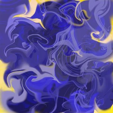3D illustration or 3D rendering. Swirling colored clouds. Stockillustratie