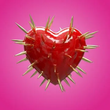 3D illustration or 3D rendering of a hearts Stock Illustration