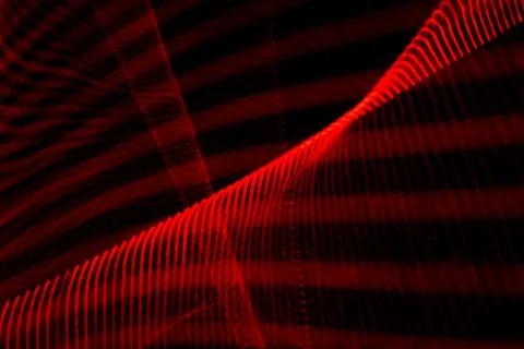 3D illustration or 3D rendering. Abstract patterns formed by lines and points Stock Illustration