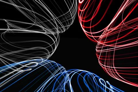 3D illustration or rendering of the colors of the US flag. Abstract backgro.. Stock Photos