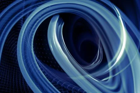 3D illustration or rendering. Light effect forming a black hole. Abstract l.. Stock Photos