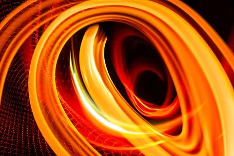 3D illustration or rendering. Light effect forming a black hole. Abstract l.. Stock Photos