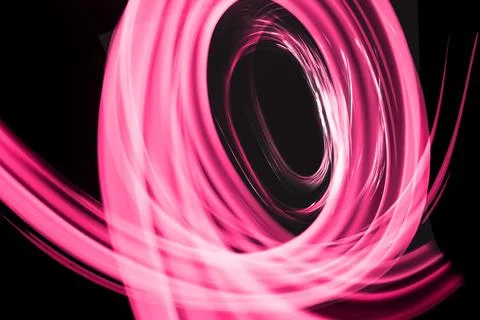 3D illustration or rendering. Light effect forming a black hole. Abstract l.. Stock Photos