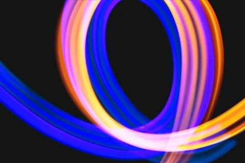 3D illustration or rendering. Light effect forming a black hole. Abstract l.. Stock Photos