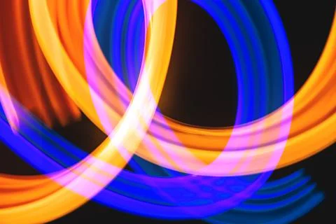 3D illustration or rendering. Light effect forming a black hole. Abstract l.. Stock Photos