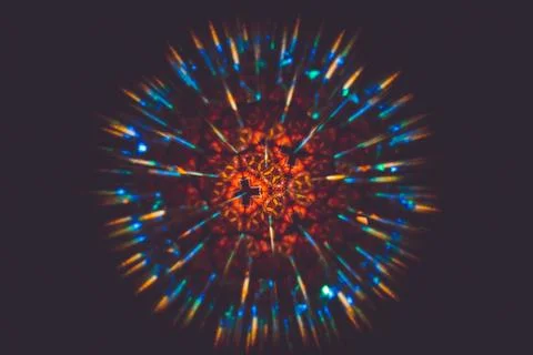 3D illustration or rendering made with light painting. Abstract ball of light Stock Illustration