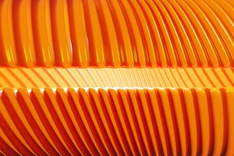 3d illustration of orange  wave, cave .Shape pattern. Technology geometry  ba Illustrazione stock