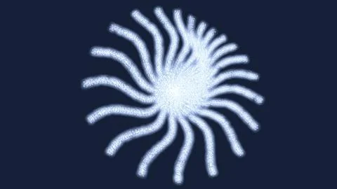 3d illustration of particle shape inside a studio Stock Illustration