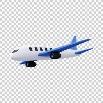3d illustration of a passenger plane Stock Illustration