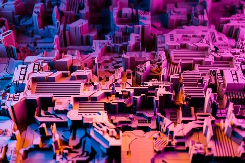 3d illustration of a pattern in the form of a metal, technological plating of Stock Illustration