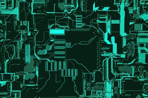 3d illustration of a pattern in the form of a metal, technological plating of Stock Illustration