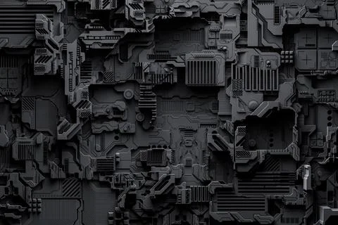 3d illustration of a pattern in the form of a metal, technological plating of 스톡 일러스트