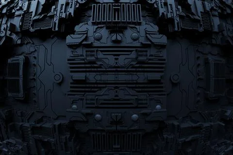 3d illustration of a pattern in the form of a metal, technological plating of Stockillustratie