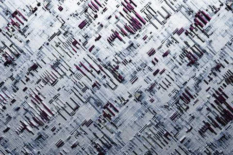 3d illustration of a pattern in the form of a metal, technological plating of Stock Photos