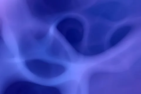 3D illustration, pattern, neon  blue  a smoke in the  on a dark isolated back Stock Illustration