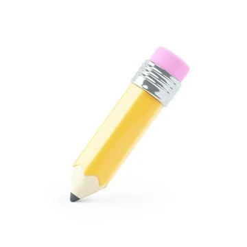 3d illustration of a pencil Stock Illustration