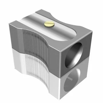 3D illustration - Pencil sharpener on white background 스톡 일러스트