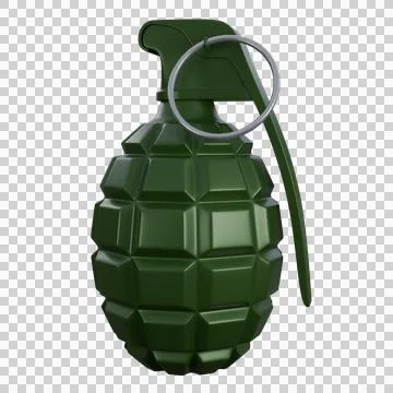3d illustration of pineapple grenade Stock Illustration