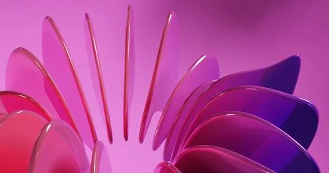 3D illustration of pink abstract background Illustrazione stock