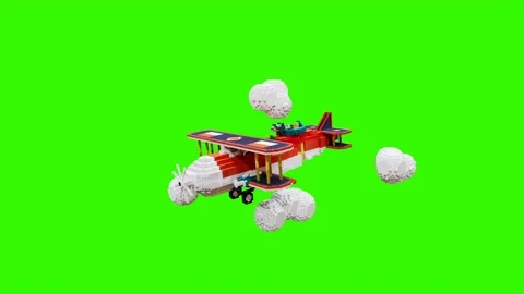 3D illustration of a plane passing through the clouds Stock Footage 205440665