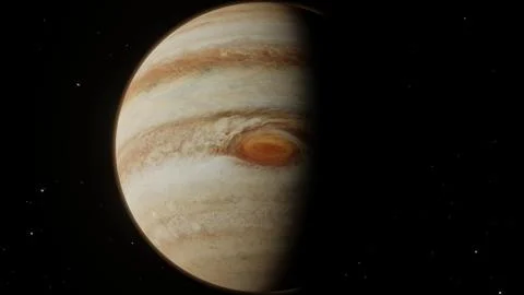 3D illustration of planet jupiter 4K (6) Stock Illustration