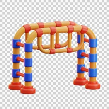 3d illustration Playground Climbing Frame for Children Stock Illustration