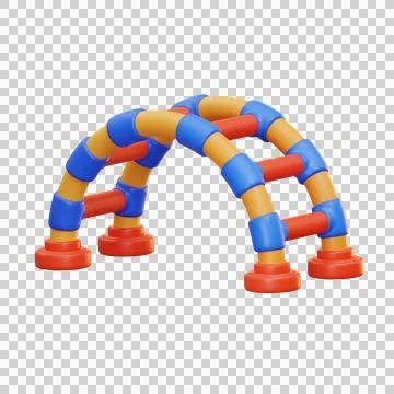 3d illustration playground monkey bars Stock Illustration