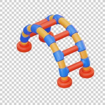 3d illustration playground monkey bars Stock Illustration