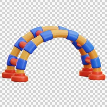 3d illustration playground monkey bars Stock Illustration