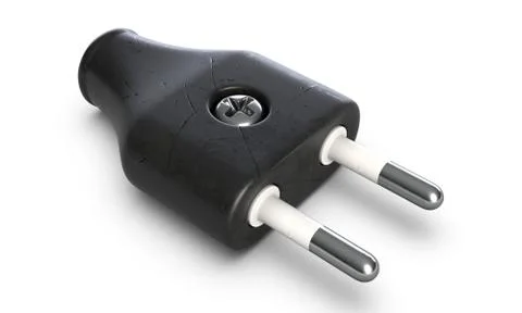 3D illustration of power plug isolated on a white background Illustrazione stock