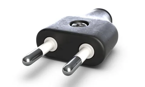 3D illustration of power plug isolated on a white background Stock Illustration