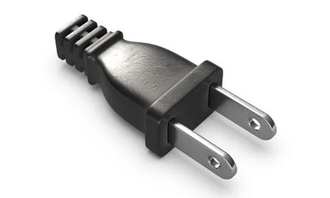 3D illustration of power plug isolated on a white background Stock Illustration