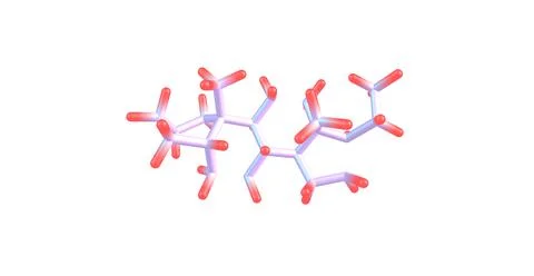 3D illustration of Pregnane molecular structure isolated on white Stock Illustration