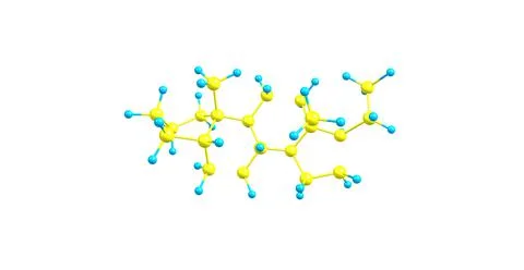 3D illustration of Pregnane molecular structure isolated on white Stock Illustration