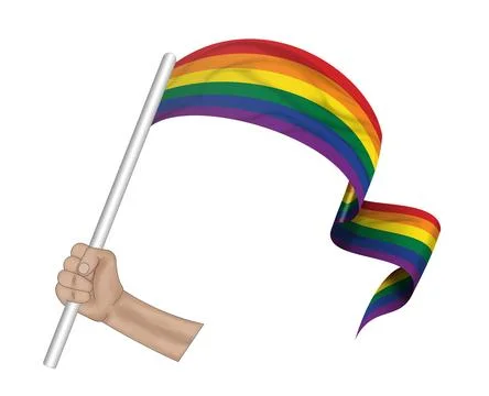 3d illustration Pride (Rainbow) flag Stock Illustration