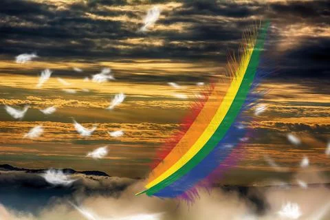3D illustration Pride (Rainbow) flag Stock Illustration