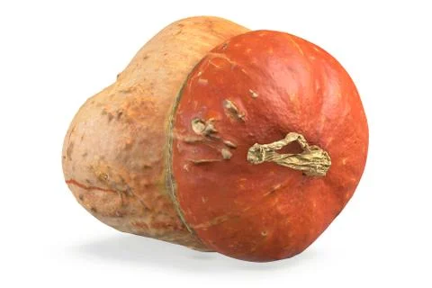 3D illustration of Pumpkin isolated on white background Stock Illustration