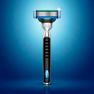 3d illustration razor Stock Illustration