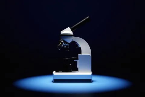 3d illustration realistic laboratory microscope no black background. 3d chemi 스톡 일러스트