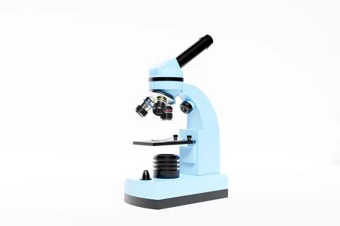 3d illustration realistic laboratory microscope no white background. 3d chemi イラスト素材