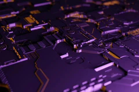 3d illustration of a realistic model of a robot or cyber armor. Close-up equi Stock Illustration