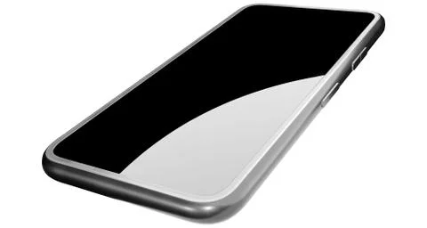 3d illustration realistic smartphone prototype mobile phone frame with templa Stock Illustration